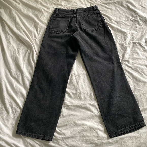 Vintage Black High Waisted Straight Leg Jeans - Picture 2 of 8